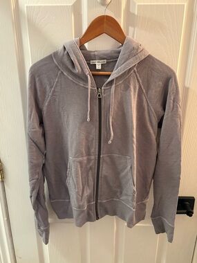 James Perse womens Zip-Up Hoodie - Light Gray